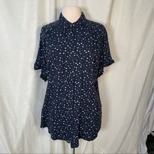 NWT Universal Thread Navy Floral Blouse